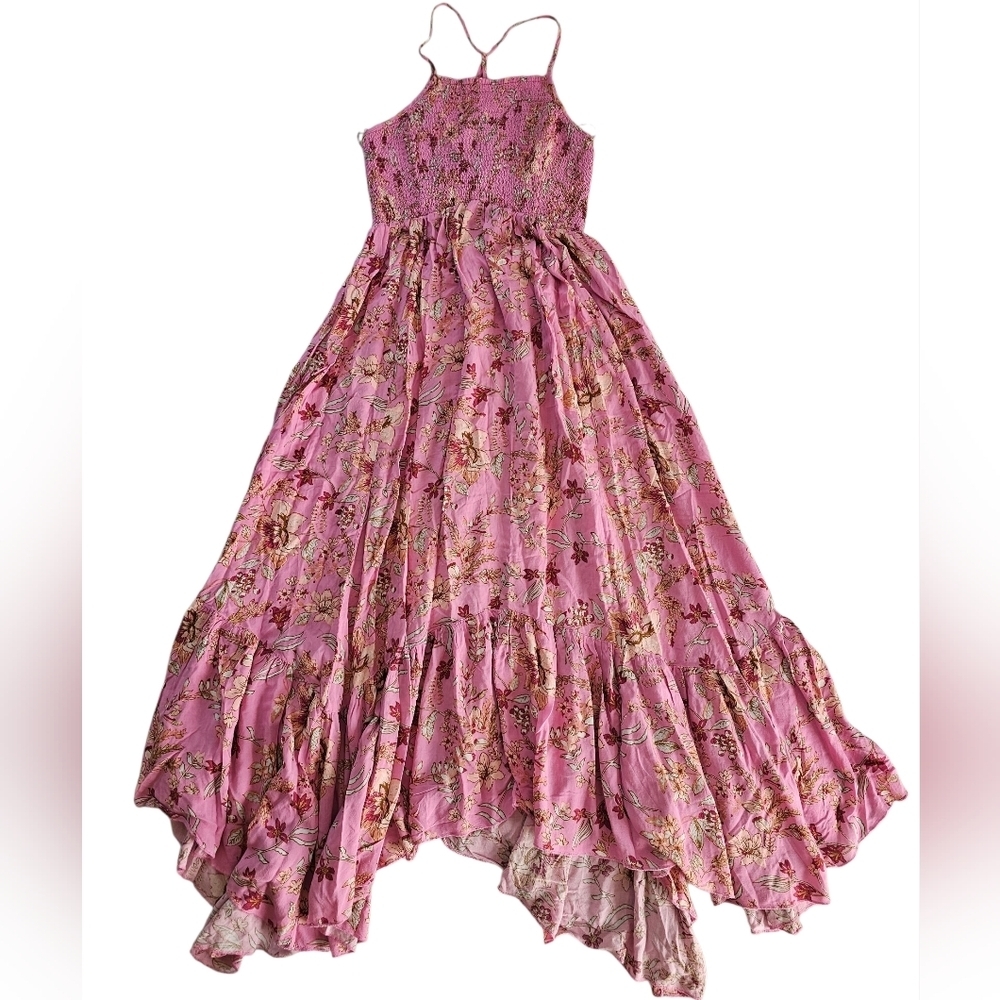 Free People Pink Floral High Low Dress